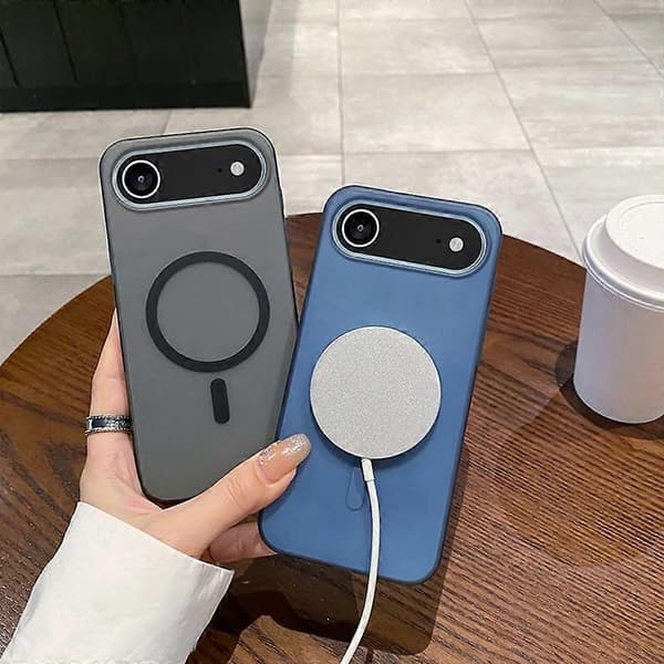 För iPhone 17 Air Fodral Kompatibel med MagSafe Exakta Utskärningar Matt PC Telefonfodral