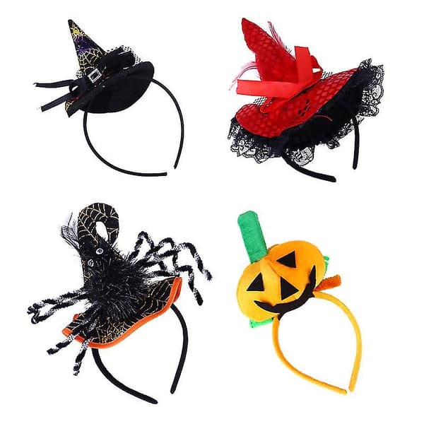 4 stk. Halloween hårbånd til Halloween-udsmykning