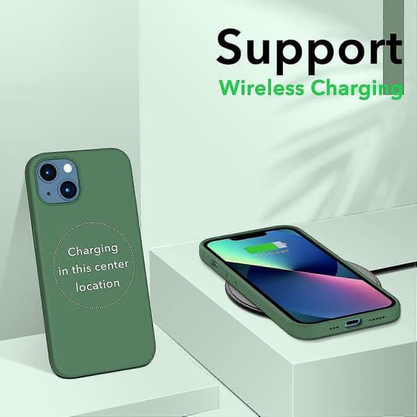 Kompatibel med iPhone 13-deksel 6.1, med MagSafe-grønn