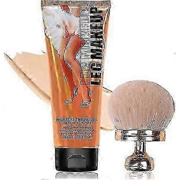 Benmakeupkräm & Borstset, Kroppstäckande Perfektor, Hudtonsperfektor för Ben, Tatueringstäckande Makeup (K1)