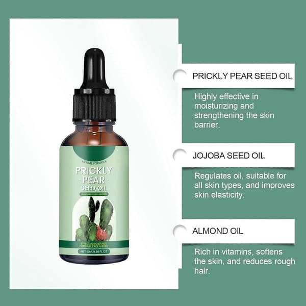 Ekologisk kaktusfikonfröolja 50ml Kallpressad Anti-Aging Ansikts- och Hårfuktighetskräm