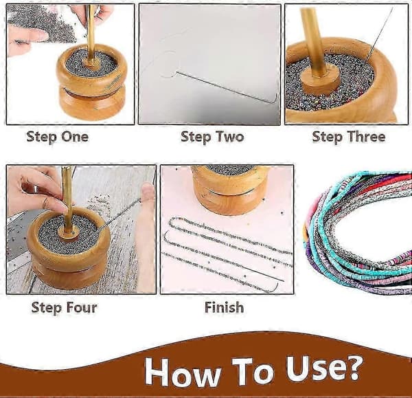 Perlesnurrer for smykkefremstilling Tre DIY perleskålholder