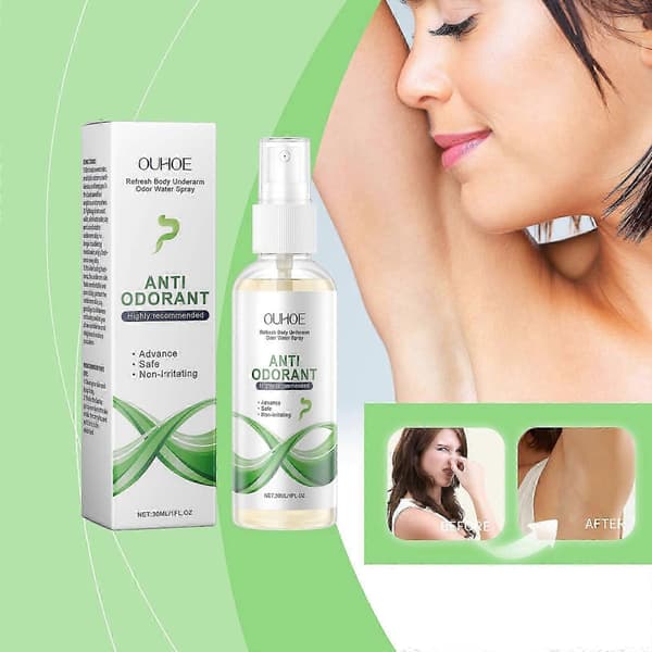 Långvarig lukt- och svettkontrollspray med aloe och vitamin E 30ml