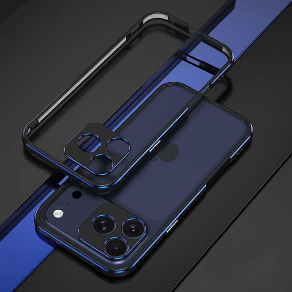 För iPhone 17 Pro Bumperfodral Utan Baksida Telefonramskydd med Linsskydd