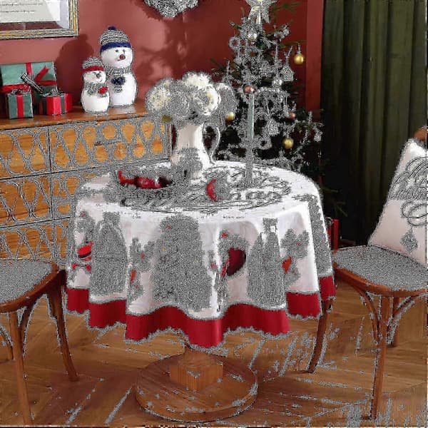 x Juledug rund juledug vaskbar juledug