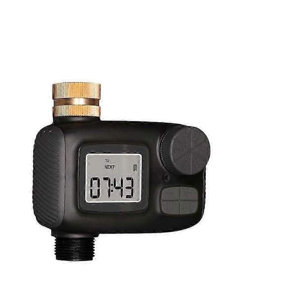 Trädgårds-/gräsbevattningskontroller, lämplig för vissa märken, regnsensor, LCD-display, svart