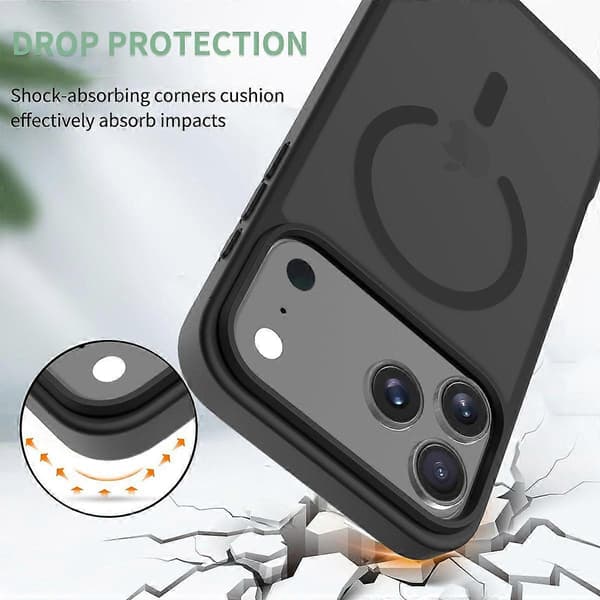 Til iPhone 17/17 Pro Max Magnetisk Mat Telefoncover