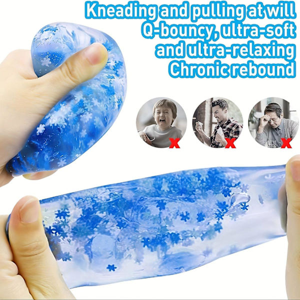 2026 ny 3 STK Squishy Ice Cube Stressbolde Sensorisk Squishy Islegetøj Squishy Bolde til Voksne Angstlindring -