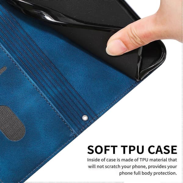 Etui til iPhone 16 Beskyttende Flip Blødt PU Læder Telefonetui Kompatibelt med iPhone 16