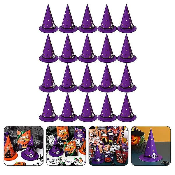 20 stk. Halloweenhat til Halloweenpynt