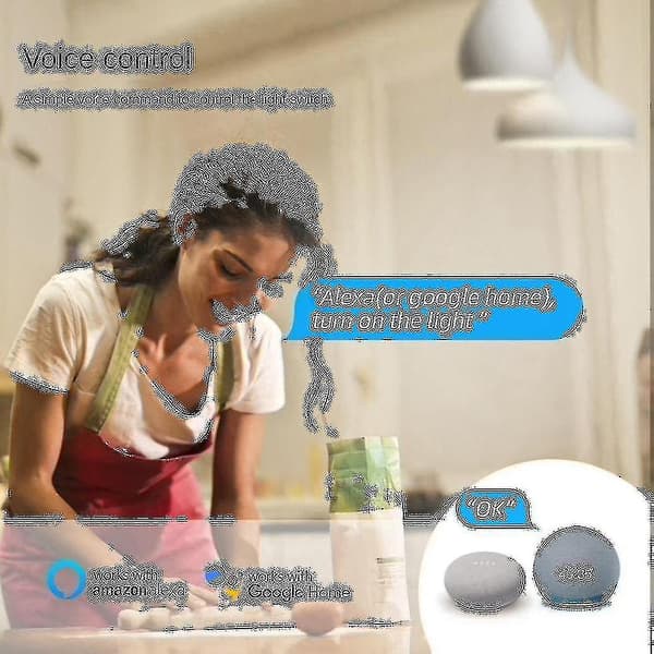 Wifi Smart Light Switch Modul, tuya App Remote 2 sätt Control 1 Mini Diy Breaker Arbete för, Google
