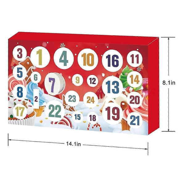 24-dages Slime-julekalender, multifunktionel julekalender med fluffy slime og charms-sæt, gave til venner