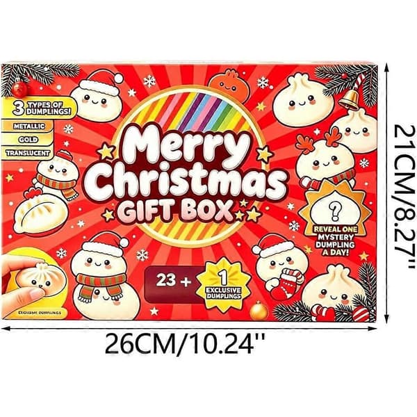 (Stil B) Jule-Squishies Adventskalender 2026 Nedtelling for voksne
