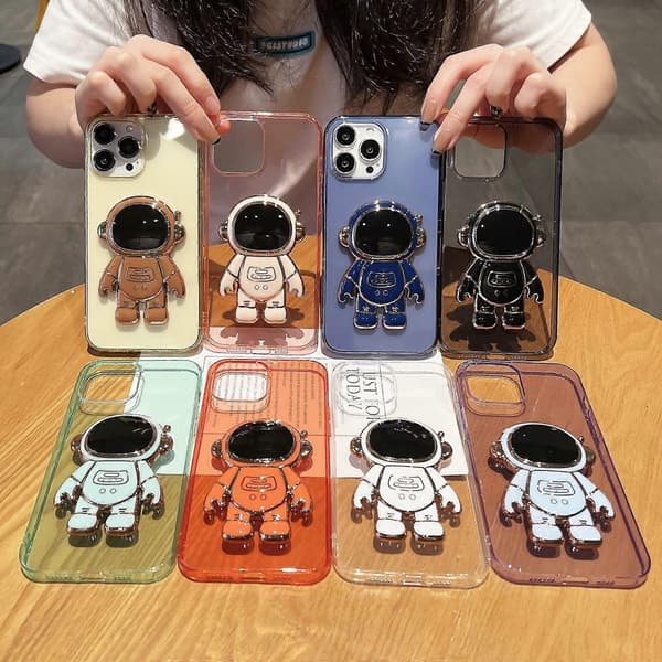 Belægning Astronaut Holder Etui Til iPhone 14 Pro