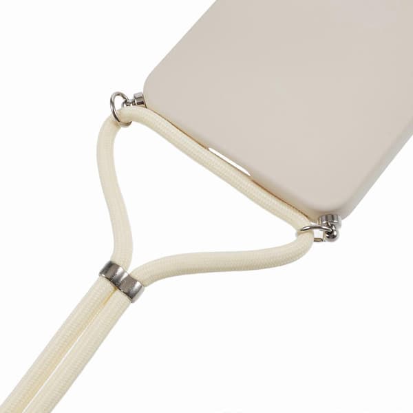 Mobilskal med snodd för Samsung Galaxy S25 Plus(+) Flexibelt TPU-fiberfoder Stötsäkert telefonskal (Vit)