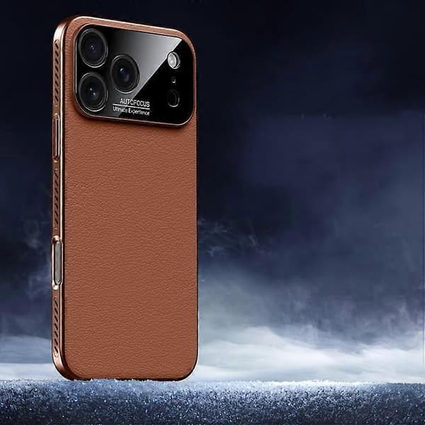 iPhone 17 Pro Max Blødt Panser Kølende Læder Hybrid PC Telefoncover