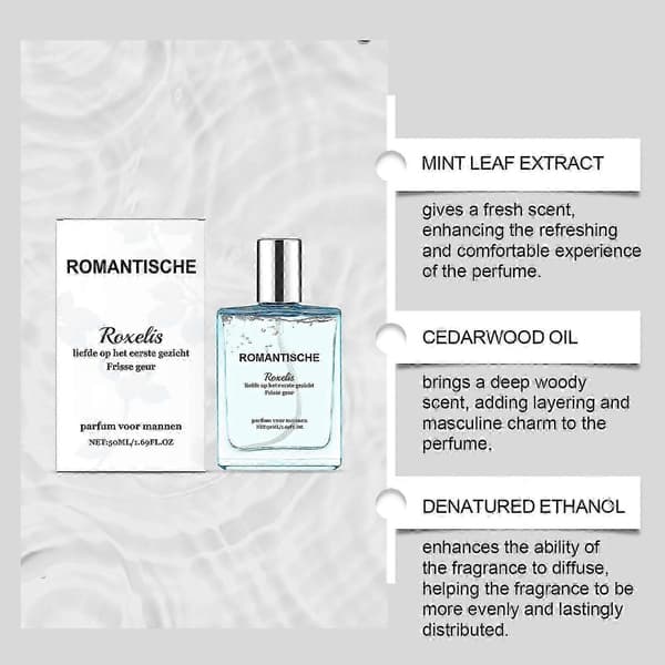 Herreparfyme, Langvarig Frisk Duft for Menn, 50ml