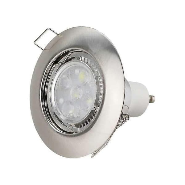 Lampfästringar för 50 mm Mr16 Gu10 spotlightringklämmor för LED-halogenlampa, 20 stycken, silver