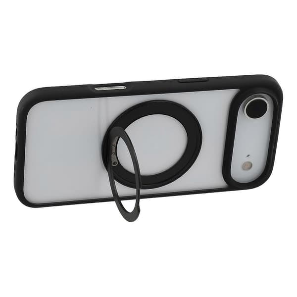 Til iPhone 17 Air Cover Ringholder Støtteben PC+TPU Telefoncover - Sort