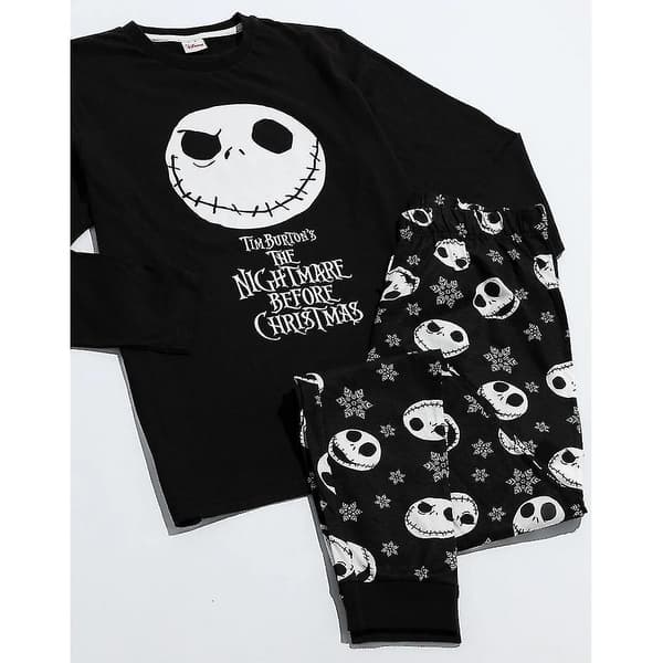Nightmare Before Christmas Pyjamassett med langermet overdel for jenter