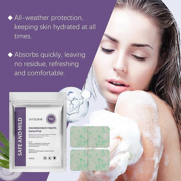 Badehåndkle med magnesium og eterisk eukalyptusolje