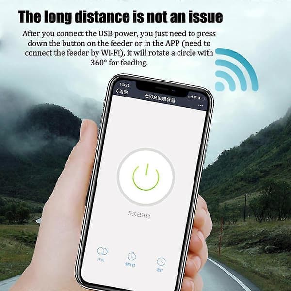 Wifi fjernbetjening App-styring Automatisk akvariefiskefoderautomat