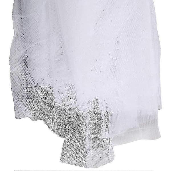 Polyester Fabric Bed Canopy Beautiful Bed Canopy Mosquito Net Double Bed Size Mosquito Net White 210 X 190 X 240 Cm