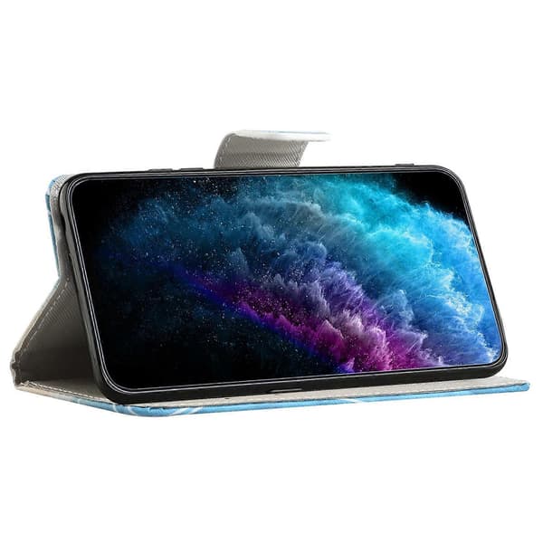 Til iPhone 17 Pro etui med mønstertryk, krydstekstur lædertelefoncover - Tårn (Tårn)