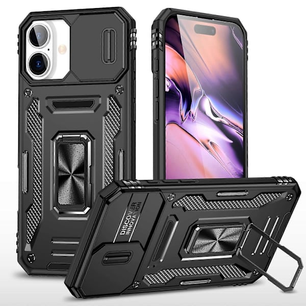 Armor PC + TPU Kameraskydd Telefonfodral (För iPhone 16 Plus)