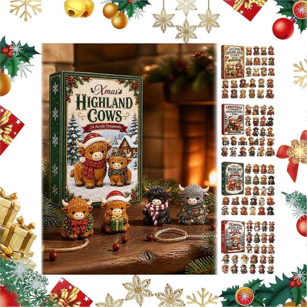 Jule-adventskalender med høylandsfe - 24 3D-samlefigurer