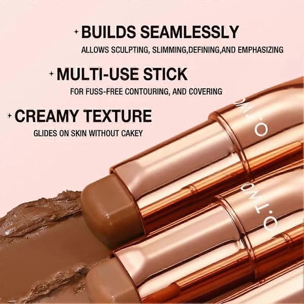Bronzer Pen Contour Stick 4 farger Langvarig Vanntett Ikke-klebrig Ansiktslysner