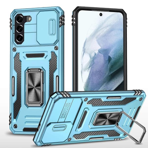 För Samsung Galaxy S21+ 5G Armor PC + TPU Kameraskydd Mobilskal
