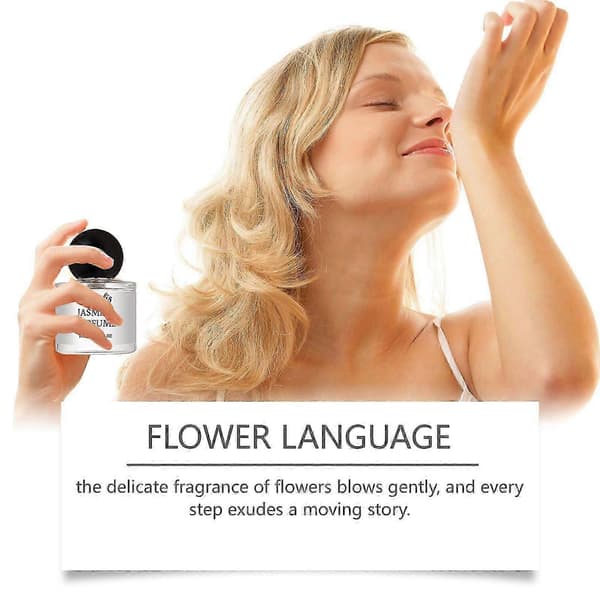 Jasminparfym, Romantisk Lätt Blommig Eau de Toilette med Mynta & Lavendel, 30ml