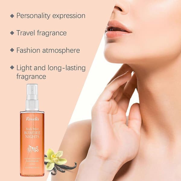 Roxelis Vanilje Karamell Kroppsparfymespray, langvarig elegant varm duft