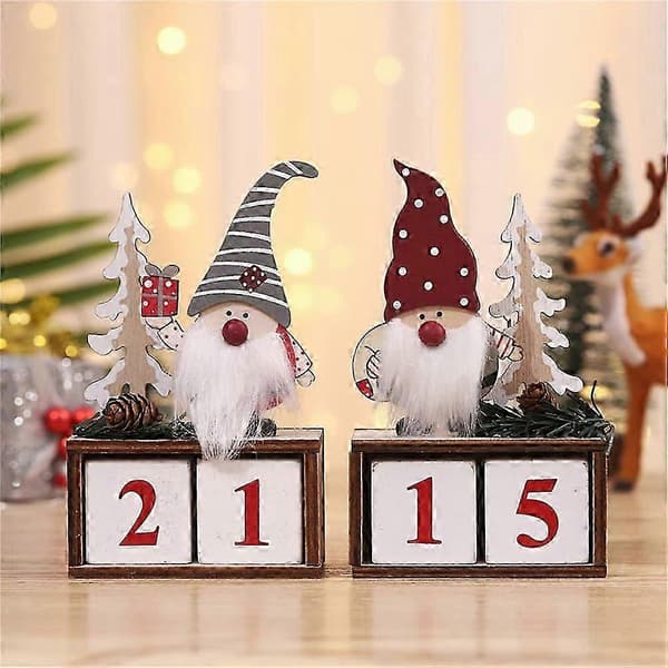 Julebordpynt, Julebordskalender, Jule-adventskalender i træ, Julekalenderdekoration