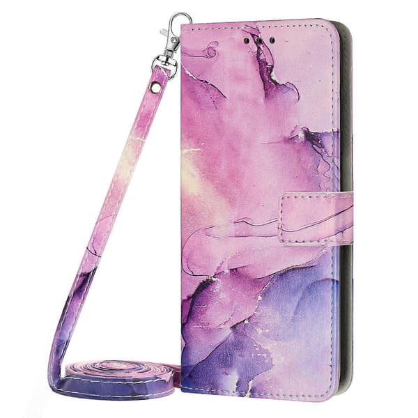 Til iPhone 13 mini Crossbody Malet Marmor Mønster Læder Telefonetui Til iPhone 13 Mini