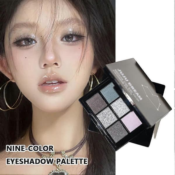 Niofärgad ögonskuggspalett Rökig Makeup Mörk Mörk Ögonskuggsplatta
