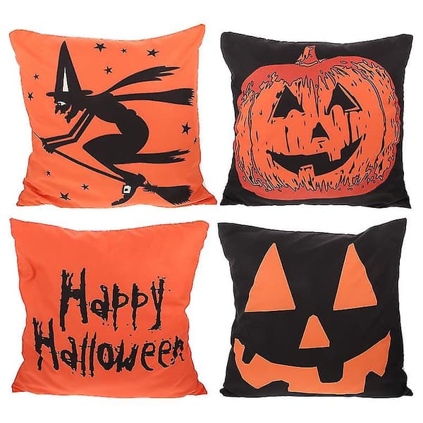 4 stk. Halloween pudebetræk til Halloween dekorationer