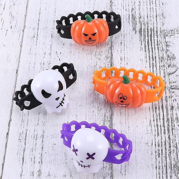4 stk Halloween-armbånd til Halloween-dekorasjoner