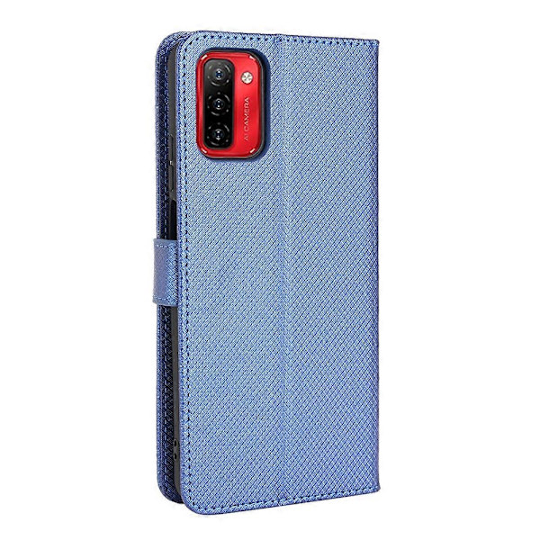 För Ulefone Note 12P Diamanttextur Läder Telefonfodral (Blå)