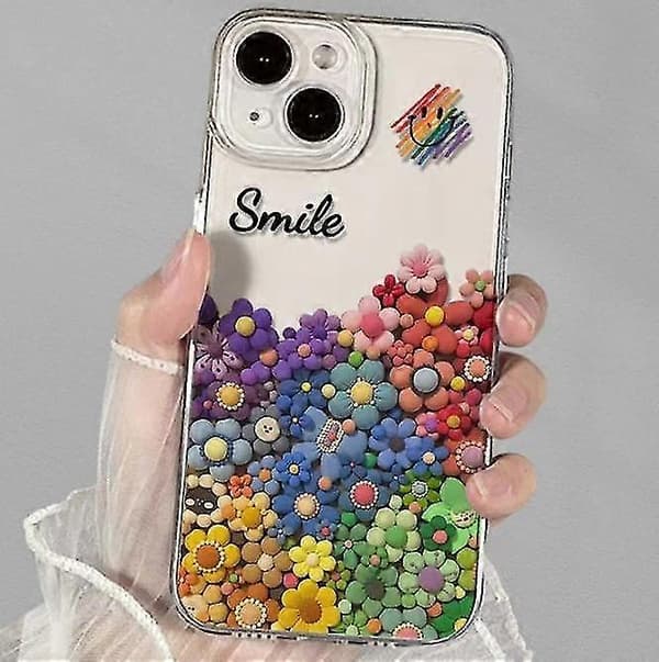 Crystal Case Compatible, Shine Sunflowers Flexible Case for iPhone 13 14 15