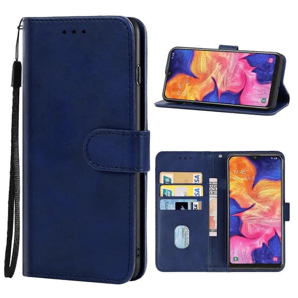 Läderfodral för Samsung Galaxy A10e (Blå)