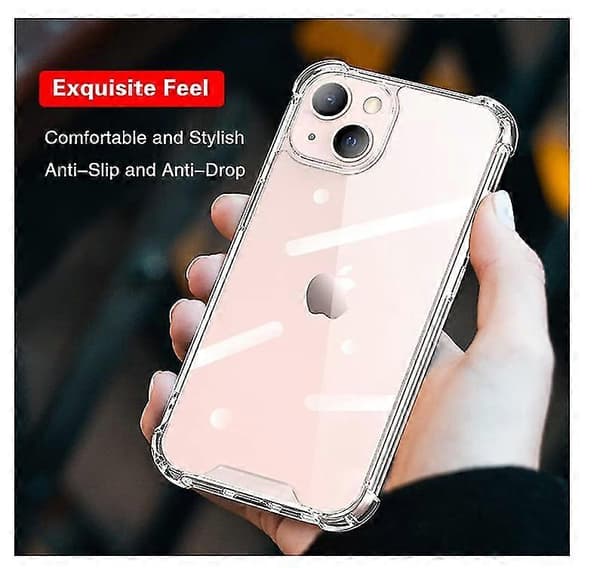 Etui til iPhone 13 (6,1 tommer), (Airbag-beskyttelse) Kofangerbeskyttelse til iPhone 13 (Klar)