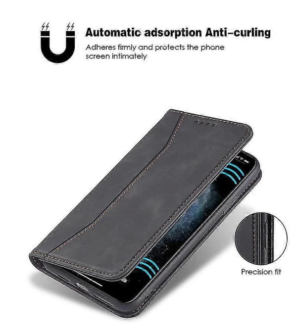 Sopii iPhone 13 Pro Max -nahkakoteloon, läppäpuhelinkotelo (6,7 tuumaa)