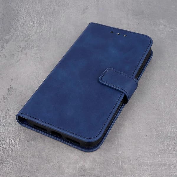 iPhone XR - Book Case Cover Mobile Wallet Navy Blue