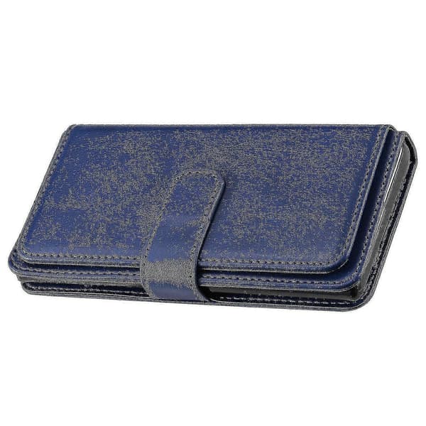 iPhone 13 Mini-deksel Retro skinnlommebok Flip magnetisk deksel 10 kortholder