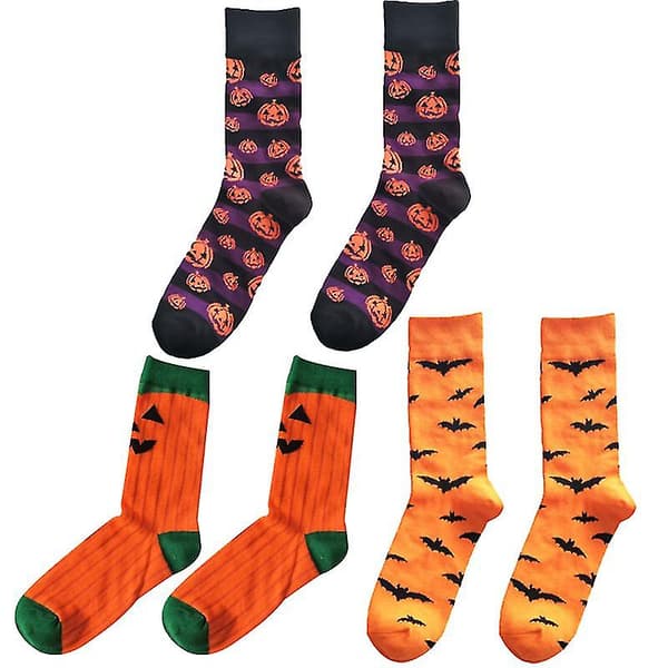 3 par Halloween-sokker til Halloween-dekorasjoner