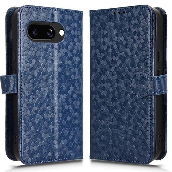 Til Google Pixel 9a Pung Etui Prikket Mønster Præget PU Læder Telefoncover (Stil C)