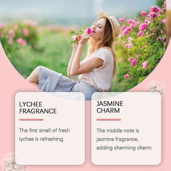 Lychee Crystal Crown Parfyme, Langvarig Frisk Duft av Litchi, Rose og Vanilje, 30ml
