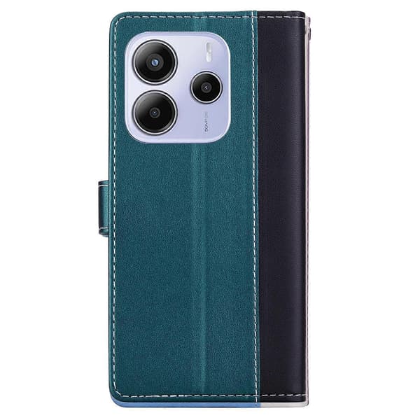 Präglat tvåfärgat läderfodral (För Redmi Note 14 5G)
